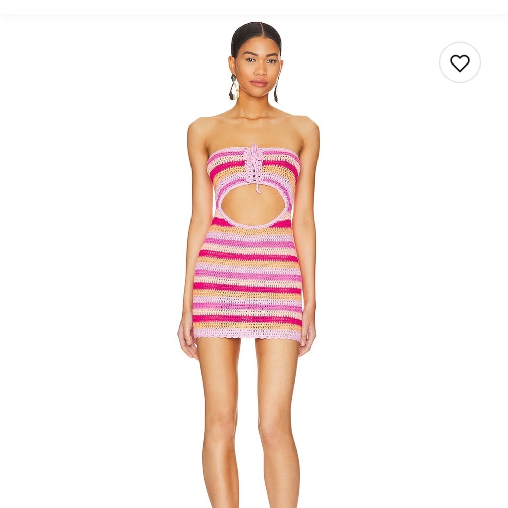 NWT Lovers and Friends Alexia Mini Dress in Pink Multi - size XS